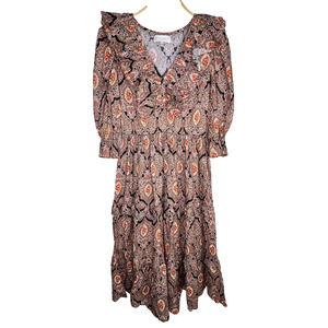 Anthropologie Kristinit Floral Maxi Dress Size‎ Small Tiered